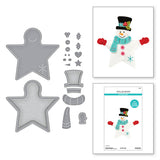 Spellbinders Felt Snowman Star Etched Dies - Felt Stitch & Create Collection by Nichol Spohr