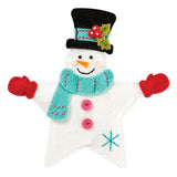 Spellbinders Felt Snowman Star Etched Dies - Felt Stitch & Create Collection by Nichol Spohr