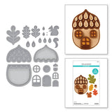 Spellbinders Felt Autumn Acorn House Etched Dies - Felt Stitch & Create Collection by Nichol Spohr