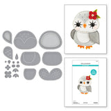 Spellbinders Felt Snowy Owl Etched Dies - Felt Stitch & Create Collection by Nichol Spohr