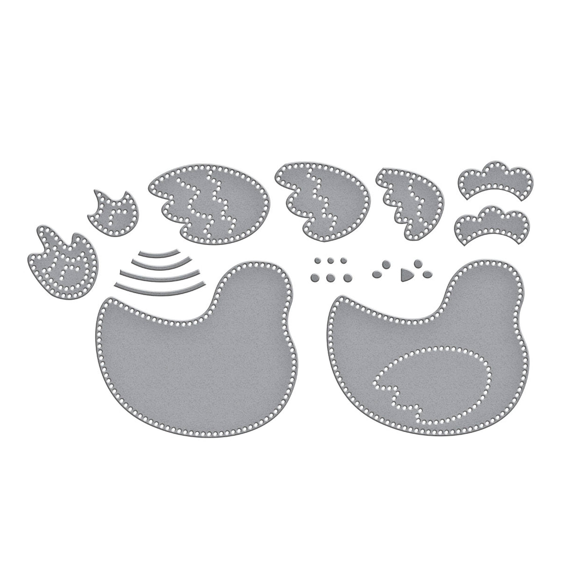 Spellbinders Felt Cozy Cluck Etched Dies - Spring Felt Stitch & Create Collection - Nichol Spohr