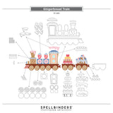 Spellbinders Gingerbread Train Etched Dies from the Candy Christmas Collection by Stamperia