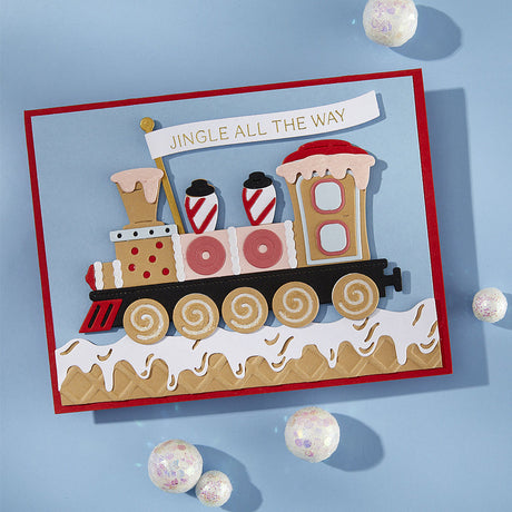 *COMING SOON* Gingerbread Train Etched Dies from the Candy Christmas Collection by Stamperia