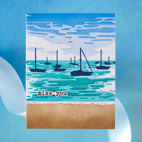 Hero Arts Color Layering Harbor Stencils from the Seaside Blooms Collection
