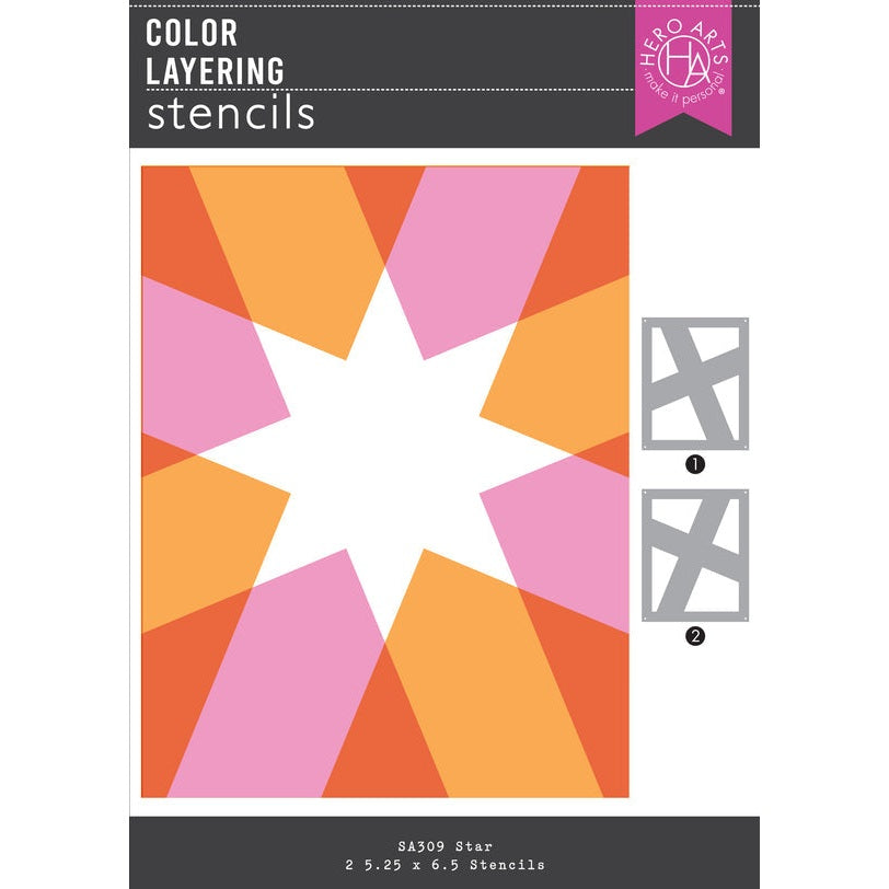Spellbinders Hero Arts Color Layering Star Stencils from the Very Merry Collection