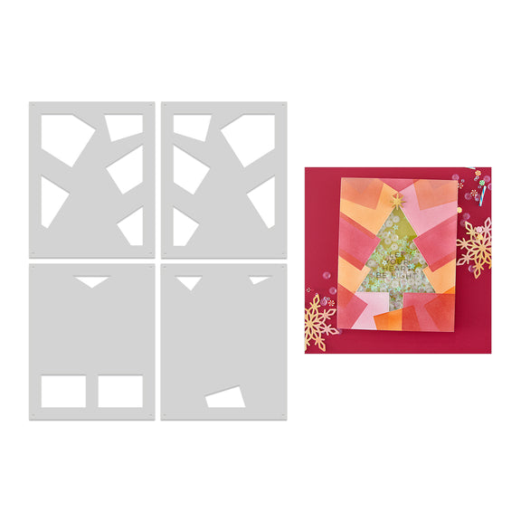 Hero Arts Color Layering Tree Stencils from the Very Merry Collection