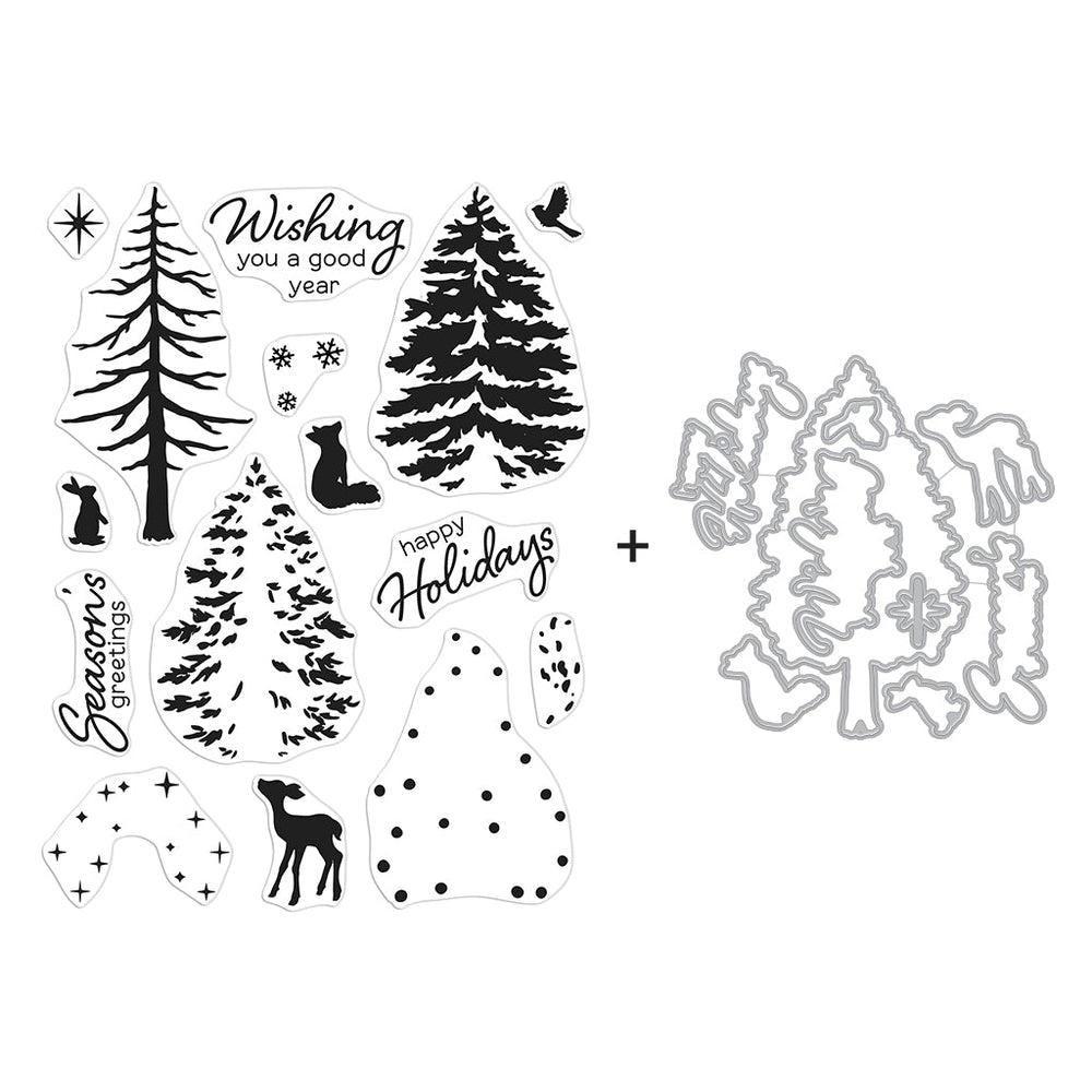 Hero Arts Colour Layering Seasonal Tree Stamp and Die Set