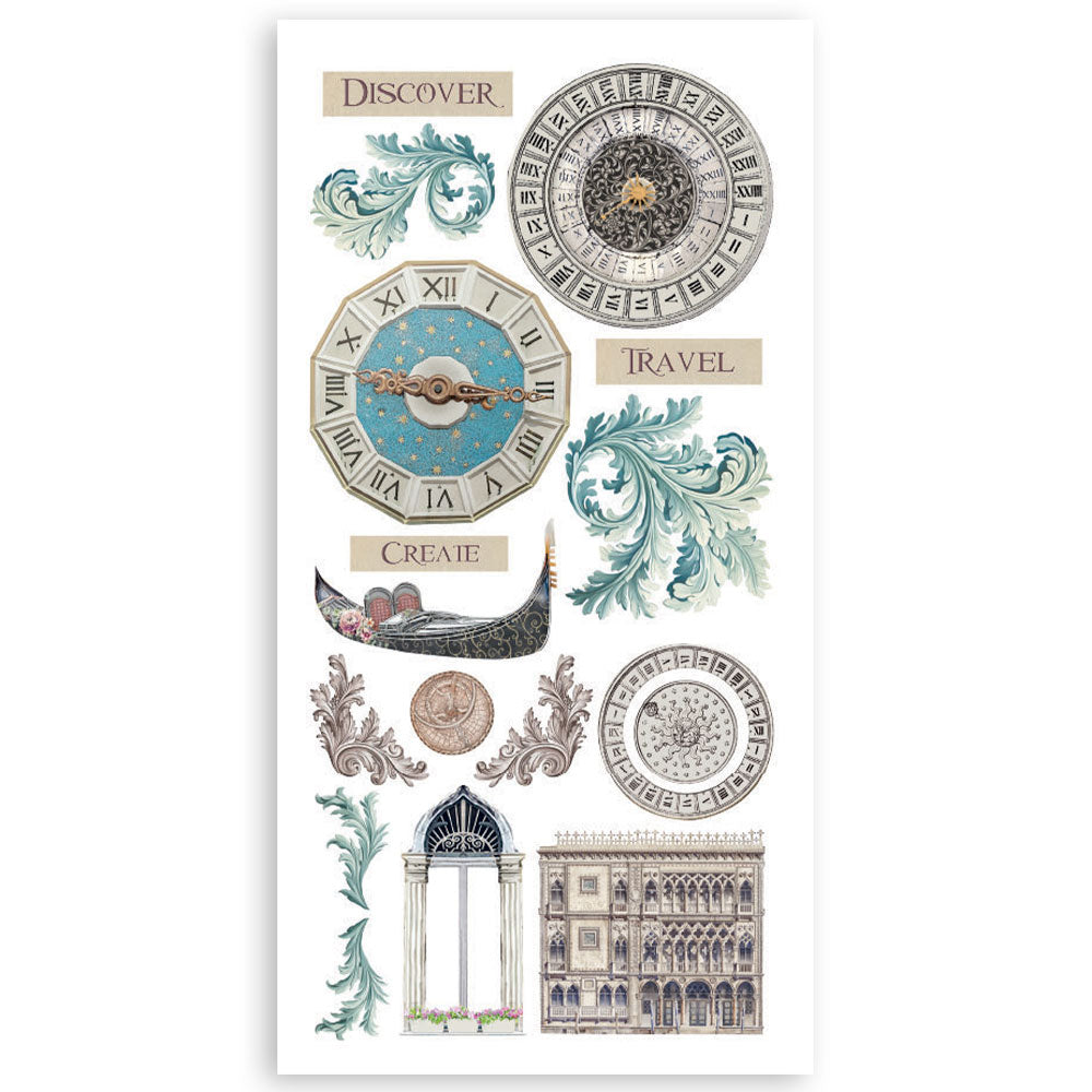 Stamperia Paper cut-outs 2 Double Face - 4 sheets cm. 15x30,5 - Venice City of Art SBBCT14