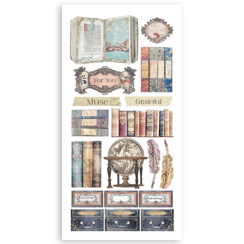 Stamperia Paper cut-outs 2 Double Face - 4 sheets cm. 15x30,5 - Venice City of Art SBBCT14