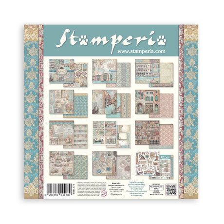Stamperia Scrapbooking Pad 10 sheets cm 30,5x30,5 (12"x12") - Venice City of Art SBBL172
