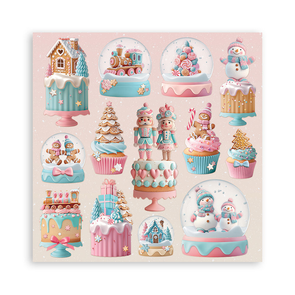 Stamperia Candy Christmas 12x12" Single Sided Paper Pad from the Candy Christmas Collection