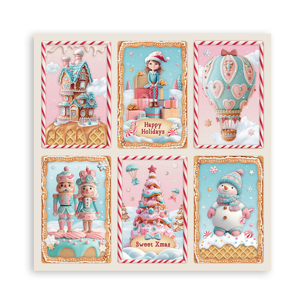 Stamperia Candy Christmas 12x12" Single Sided Paper Pad from the Candy Christmas Collection