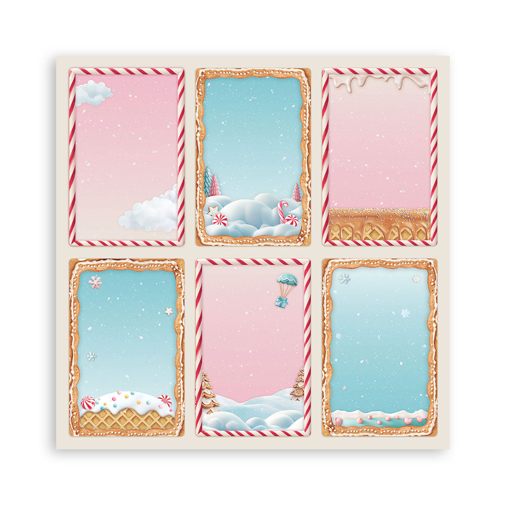 Stamperia Candy Christmas 12x12" Single Sided Paper Pad from the Candy Christmas Collection