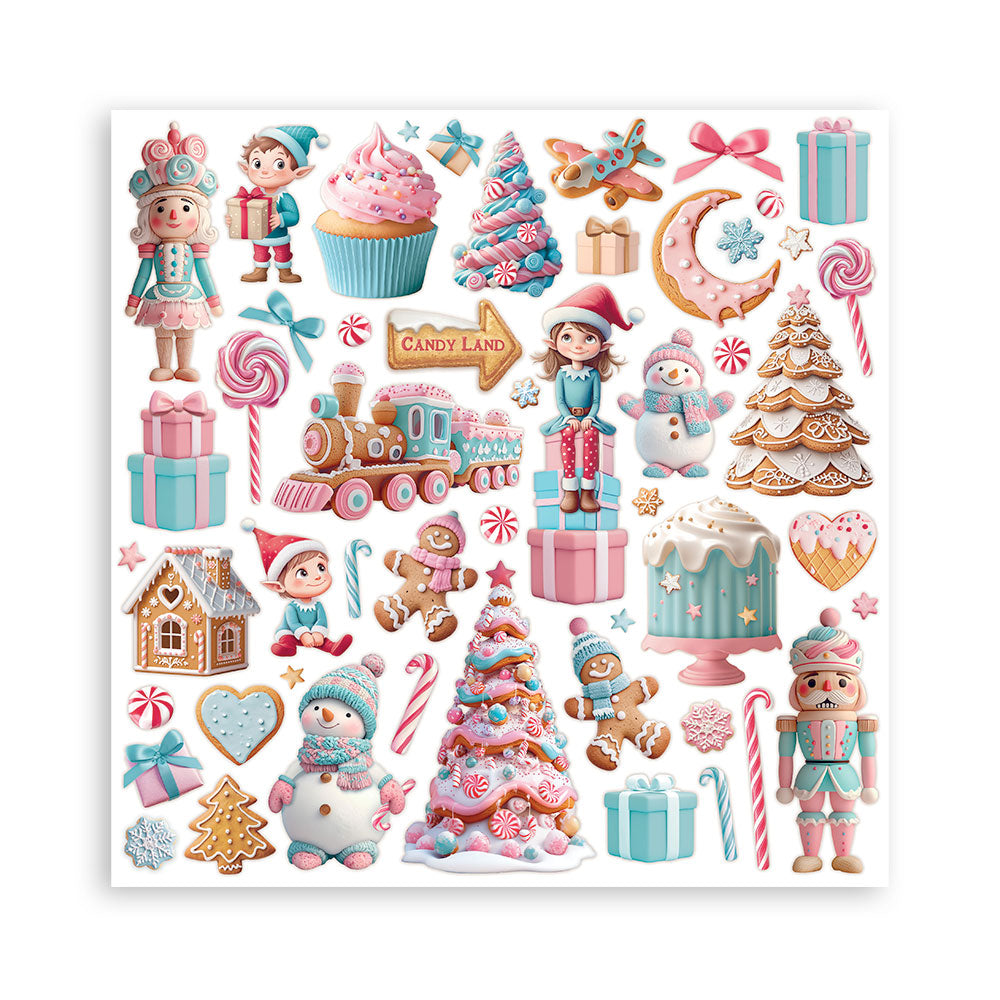 Stamperia Candy Christmas 12x12" Single Sided Paper Pad from the Candy Christmas Collection