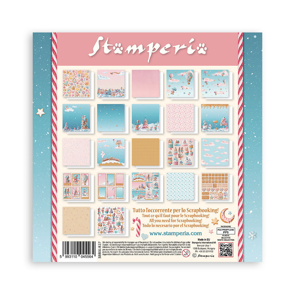 Stamperia Candy Christmas 12x12" Single Sided Paper Pad from the Candy Christmas Collection