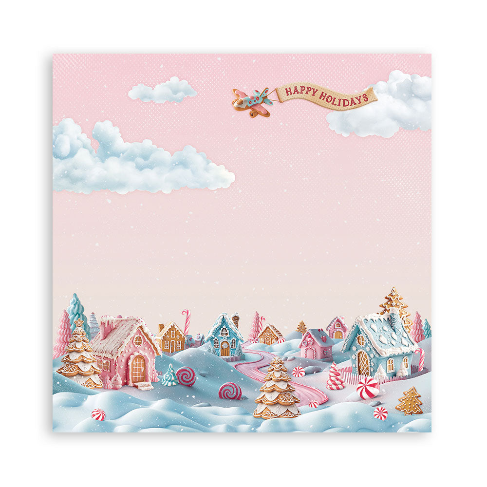 Stamperia Candy Christmas 12x12" Single Sided Paper Pad from the Candy Christmas Collection