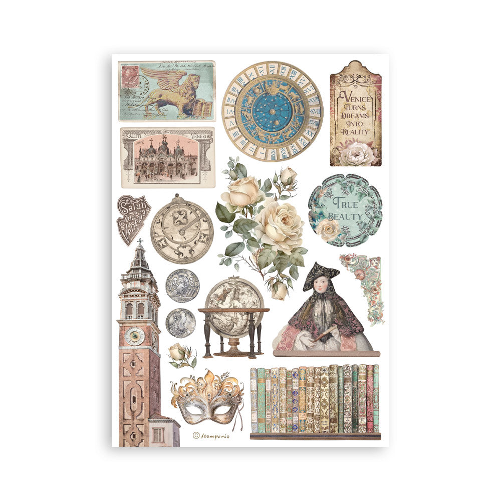 Stamperia Washi pad 8 sheets A5 - Venice City of Art SBW21
