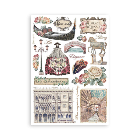 Stamperia Washi pad 8 sheets A5 - Venice City of Art SBW21