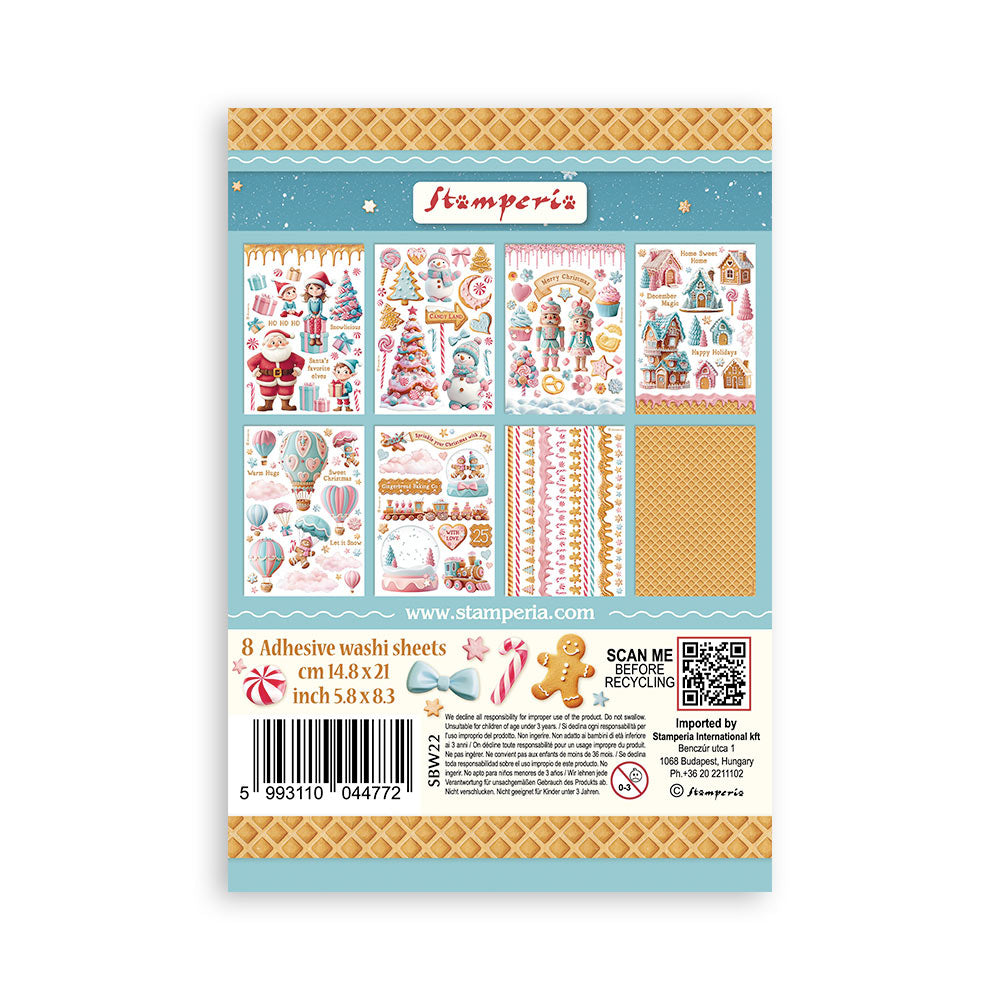 Stamperia Candy Christmas Washi Sheets from the Candy Christmas Collection