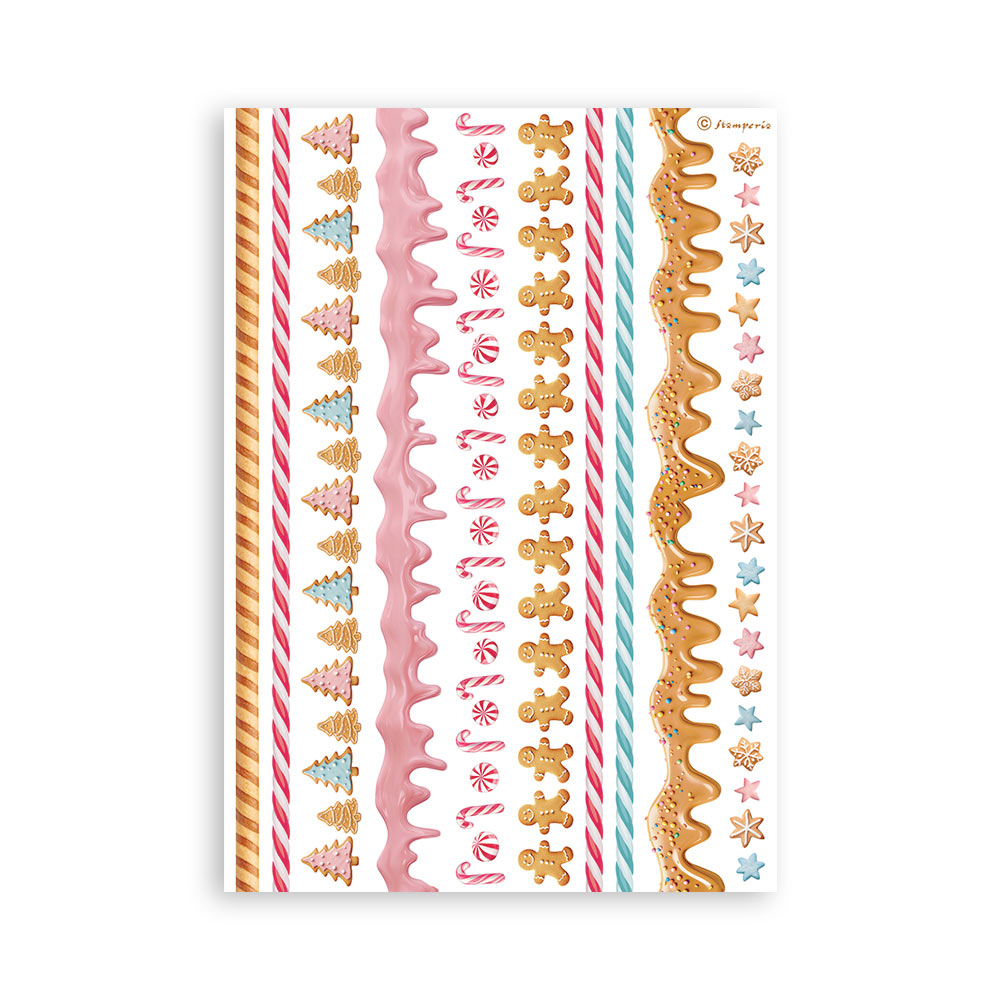 Stamperia Candy Christmas Washi Sheets from the Candy Christmas Collection