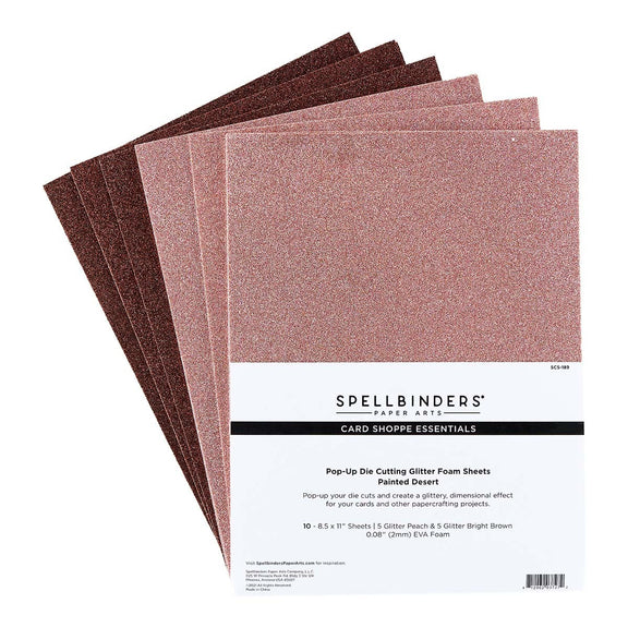 Spellbinders Pop-up Die Cutting Glitter Foam Sheets - Painted Desert