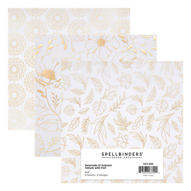 Spellbinders Foiled Vellum 6x6" Paper Pad - Serenade of Autumn Collection