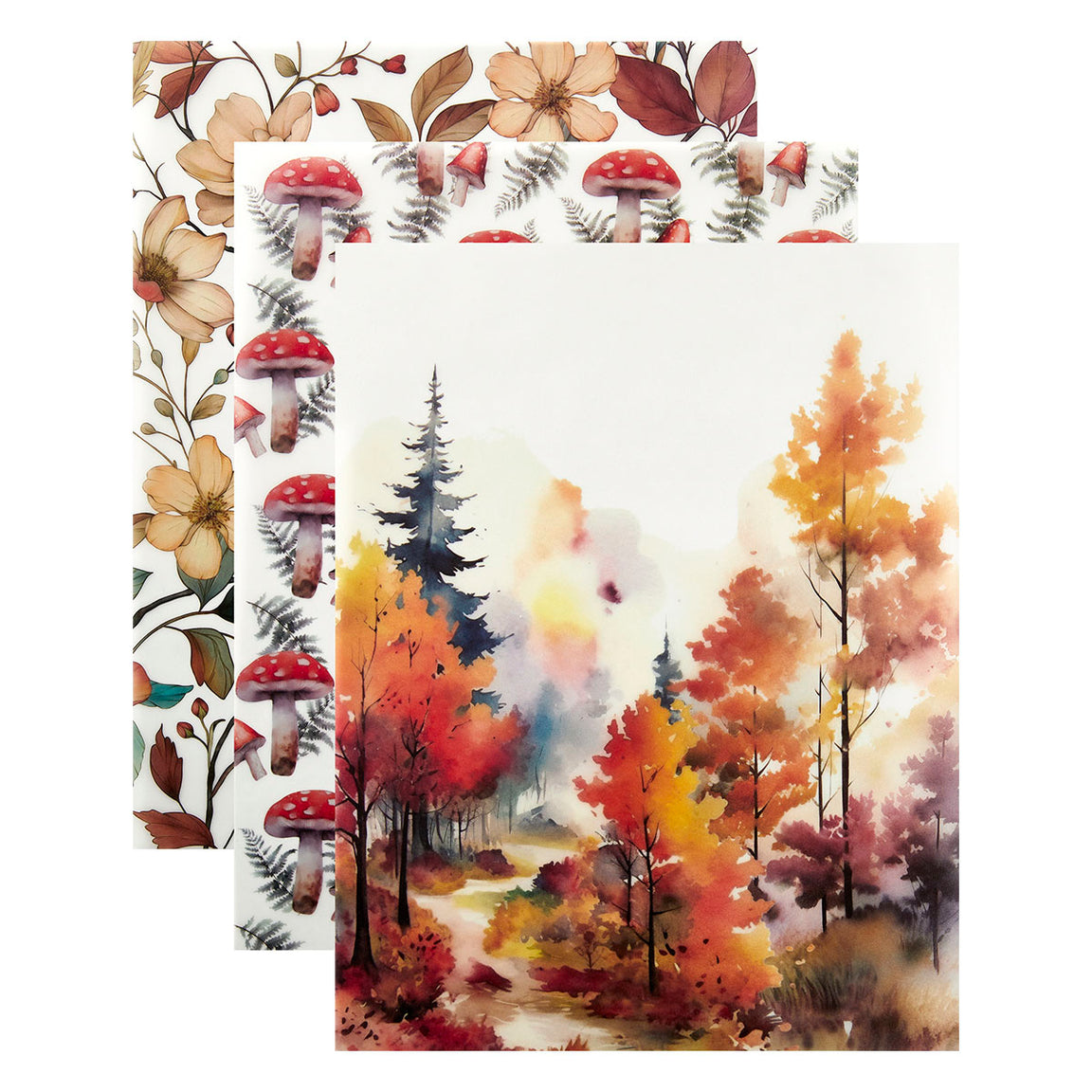 Spellbinders Woodland Tales Foiled Acetate & Vellum - 8.5" x 11" - Woodland Tales Collection