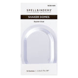 Spellbinders Stylish Oval Shaker Dome - 6 Pack