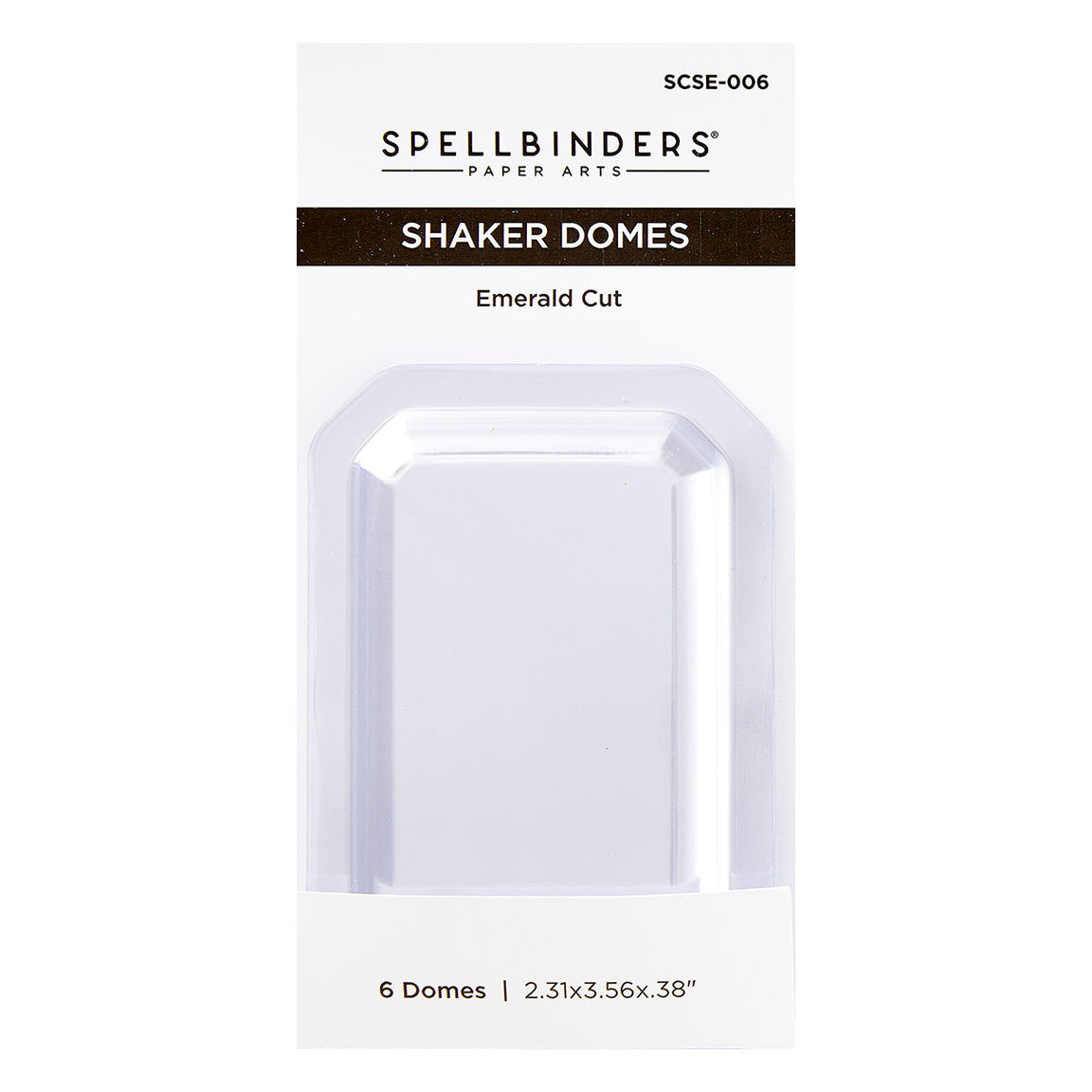 Spellbinders Emerald Cut Shaker Dome - 6 Pack