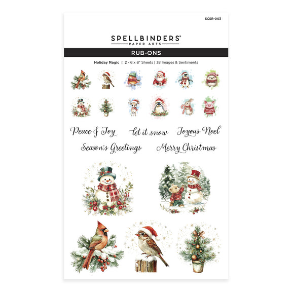 Spellbinders Holiday Magic Rub-Ons from the Holiday Magic Collection