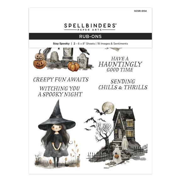 Spellbinders Stay Spooky Rub-On Sheets from the Simply Made Collection