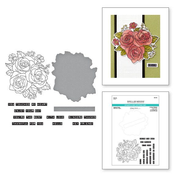 Spellbinders Garden Party Clear Stamp & Die Set - From the Garden Collection by Wendy Vecchi