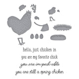 Spellbinders Spring Chicken Clear Stamp & Die Set - On the Farm Collection