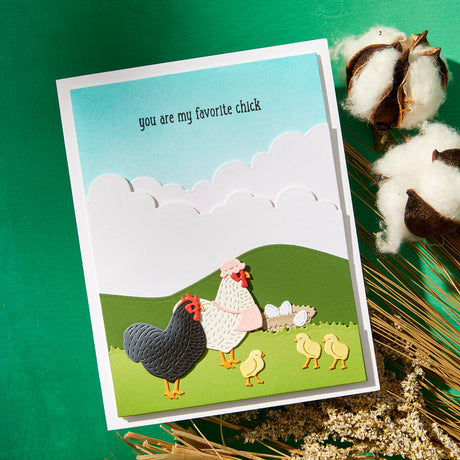 Spellbinders Spring Chicken Clear Stamp & Die Set - On the Farm Collection