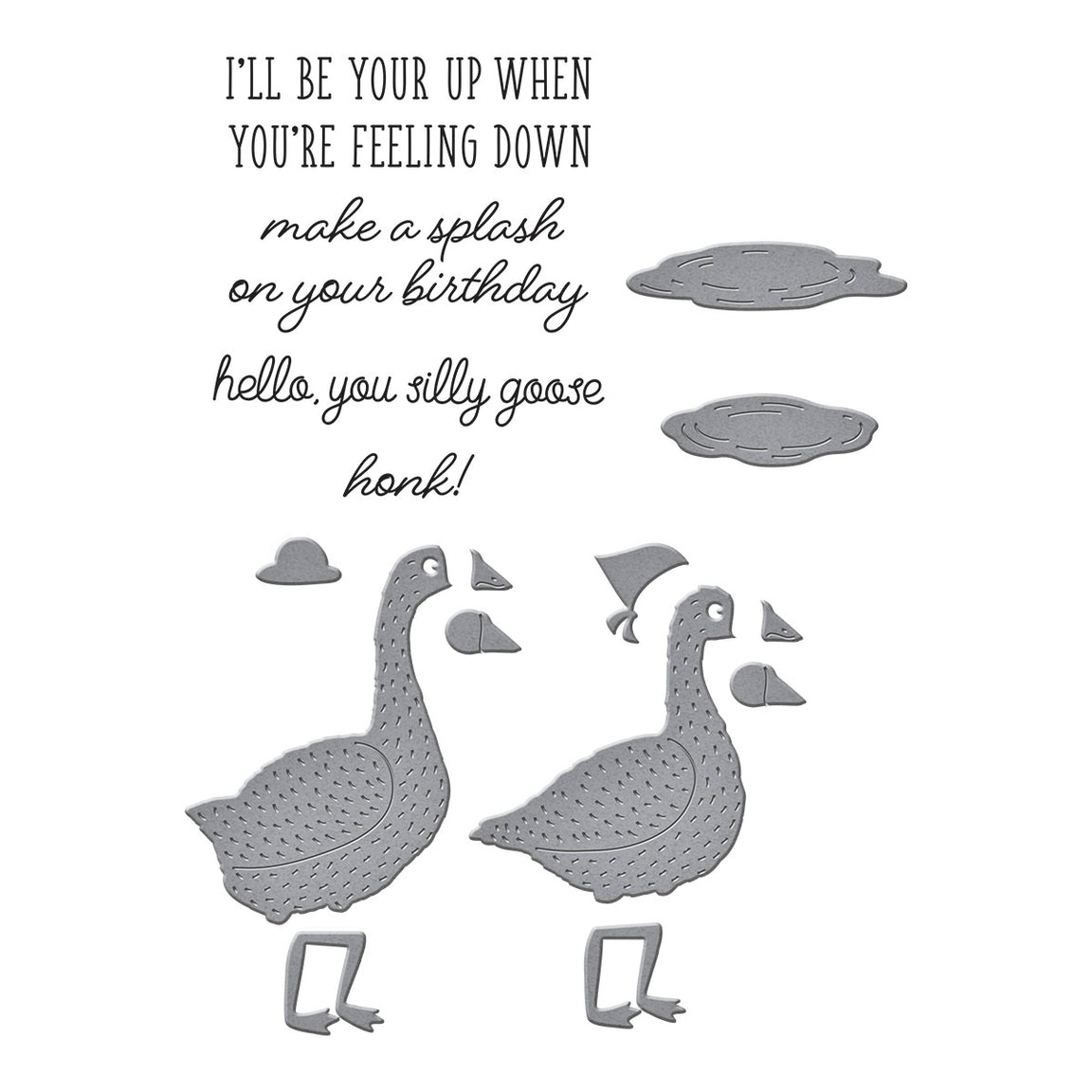 Spellbinders Honk Honk Clear Stamp & Die Set - On the Farm Collection