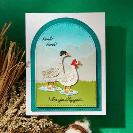 Spellbinders Honk Honk Clear Stamp & Die Set - On the Farm Collection