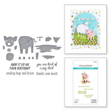 Spellbinders Ham It Up Clear Stamp & Die Set - On the Farm Collection