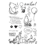 Spellbinders Woo Hoo! Clear Stamps & Dies Bundle from the Say Cheese Classic Pooh Birthday Collection by Simple Stories