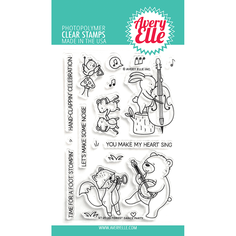 Avery Elle Forest Dance Party Clear Stamp & Die Set Bundle