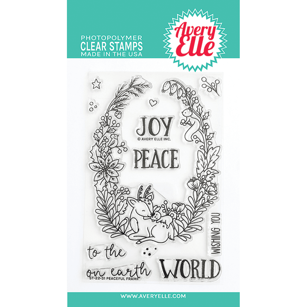 Avery Elle Peaceful Frame Clear Stamp & Die Set Bundle