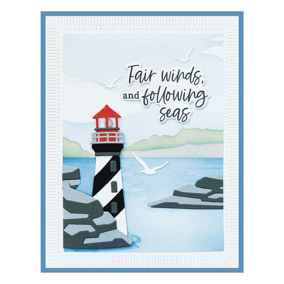 Spellbinders Uncharted Waters Stencil - Fair Winds Collection
