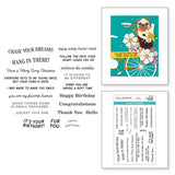 Spellbinders Cats and Pugs Sentiments Clear Stamp Set - Bibi's Cats and Pugs Collection