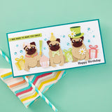 Spellbinders Party Puggles Etched Dies - Bibi's Cats and Pugs Collection