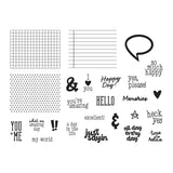 Spellbinders Speech Bubbles Sentiments Clear Stamp Set - Just Sayin' Collection - Kelly Bangs