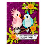 Spellbinders Spread Your Wings Sentiments Clear Stamp Set from the Cheerful Chirps Collection