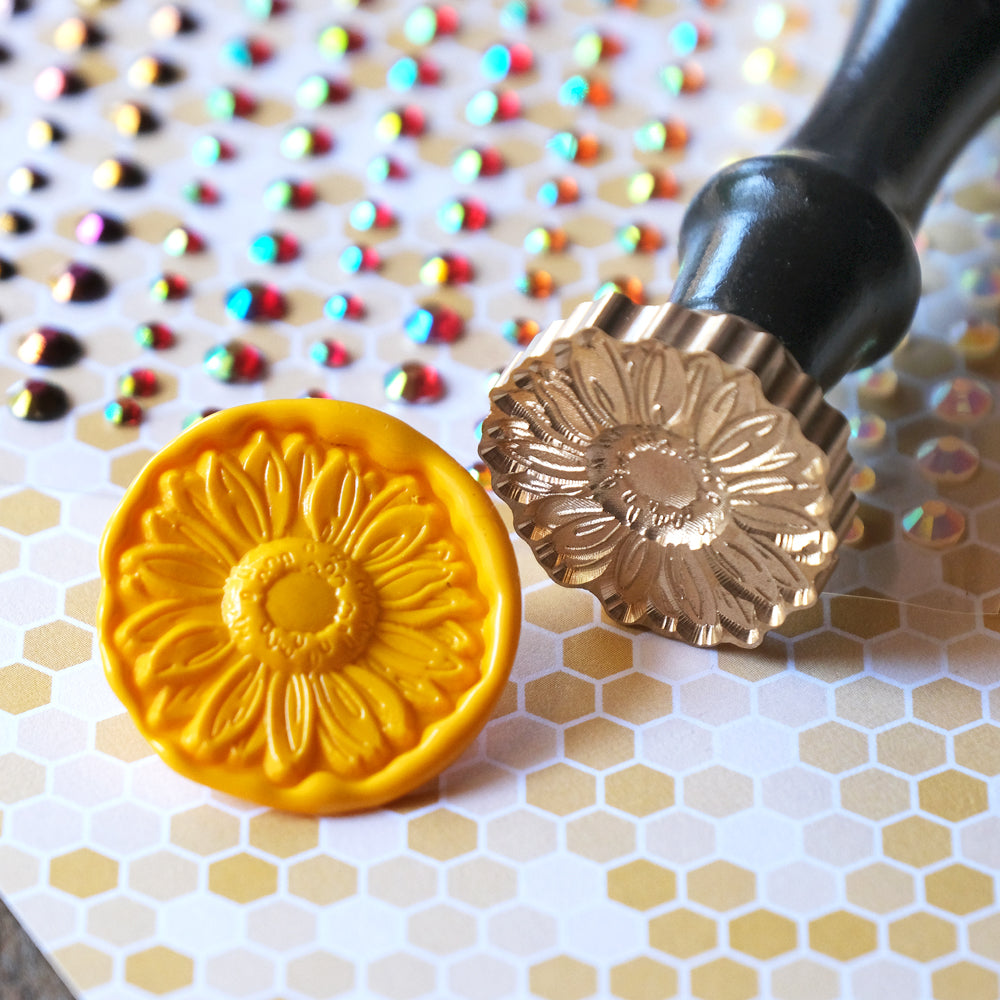 Honey Bee 3D Sunflower Wax Stamper