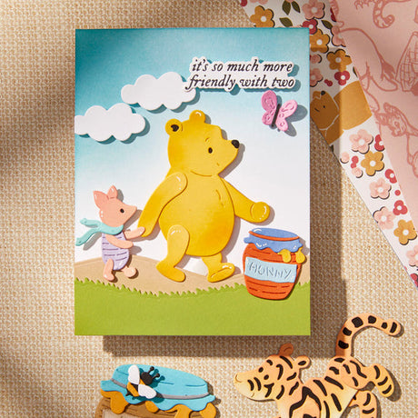 Spellbinders Pooh & Piglet Etched Dies from the Say Cheese Classic Pooh Collection in Collaboration with Simple Stories