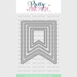 Pretty Pink Posh Scallop Flag Tags Dies