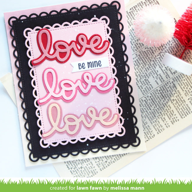 Lawn Fawn Scripty Love Outline Add-on Die Bundle