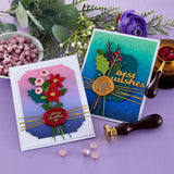 Spellbinders Merry Christmas Oval Wax Seal Stamp - Sealed for Christmas Collection